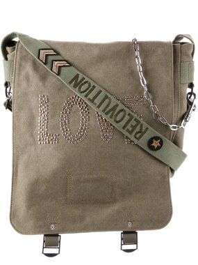 Zadig & Voltaire x READYMADE Collaboration  'LOVE' Studded Canvas Crossbody Bag